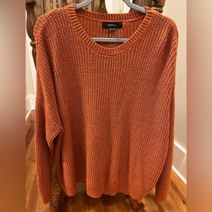 Forever 21+ Knit Sweater Rust Orange 2x